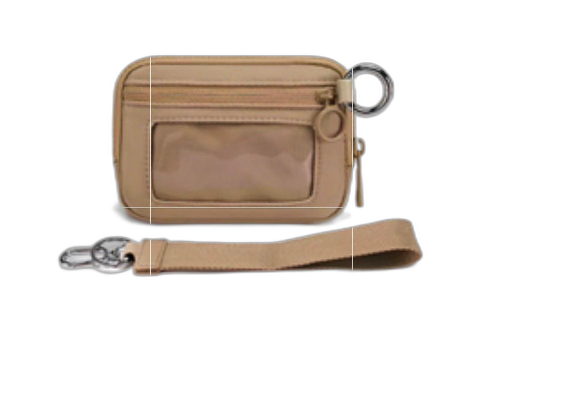 Zip pouch in Caramel